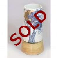 BLUE BUSHVELD TREES IN THE MOONLIGHT POT 1 WITH WOODEN PEDESTAL BLUE BUSHVELD TREES IN THE MOONLIGHT POT 1 WITH WOODEN PEDESTAL