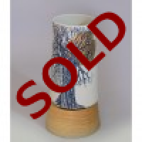 BLUE BUSHVELD TREES IN THE MOONLIGHT POT 2 WITH WOODEN PEDESTAL BLUE BUSHVELD TREES IN THE MOONLIGHT POT 2 WITH WOODEN PEDESTAL