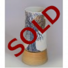 BLUE BUSHVELD TREES IN THE MOONLIGHT POT 2 WITH WOODEN PEDESTAL BLUE BUSHVELD TREES IN THE MOONLIGHT POT 2 WITH WOODEN PEDESTAL