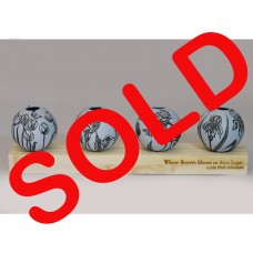 SMALL BLUE FLOWER SPHERES SMALL BLUE FLOWER SPHERES